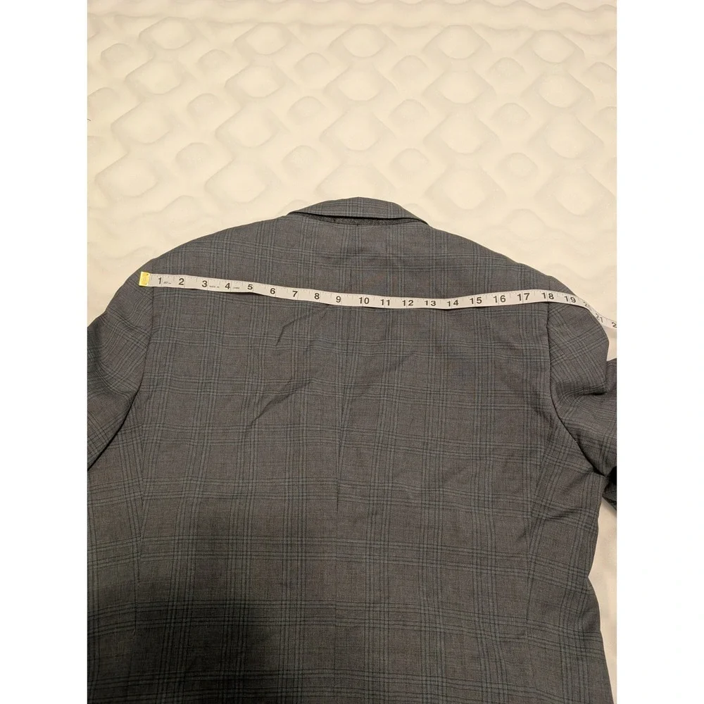 Giovanni Bresciani Mens Suit 40R Slim Fit Solid Gray Wool Jacket Italy